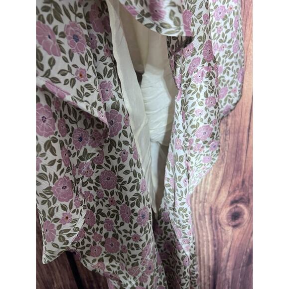 Cottagecore Romantic Dress Long Sz XS Floral Peasant All In Favor Pink Long - Picture 7 of 11